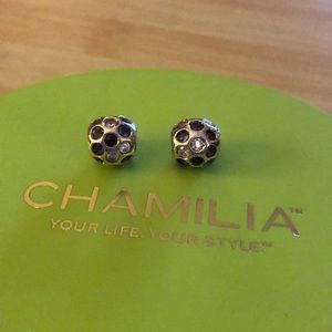 Set of Chamilia charms with stones